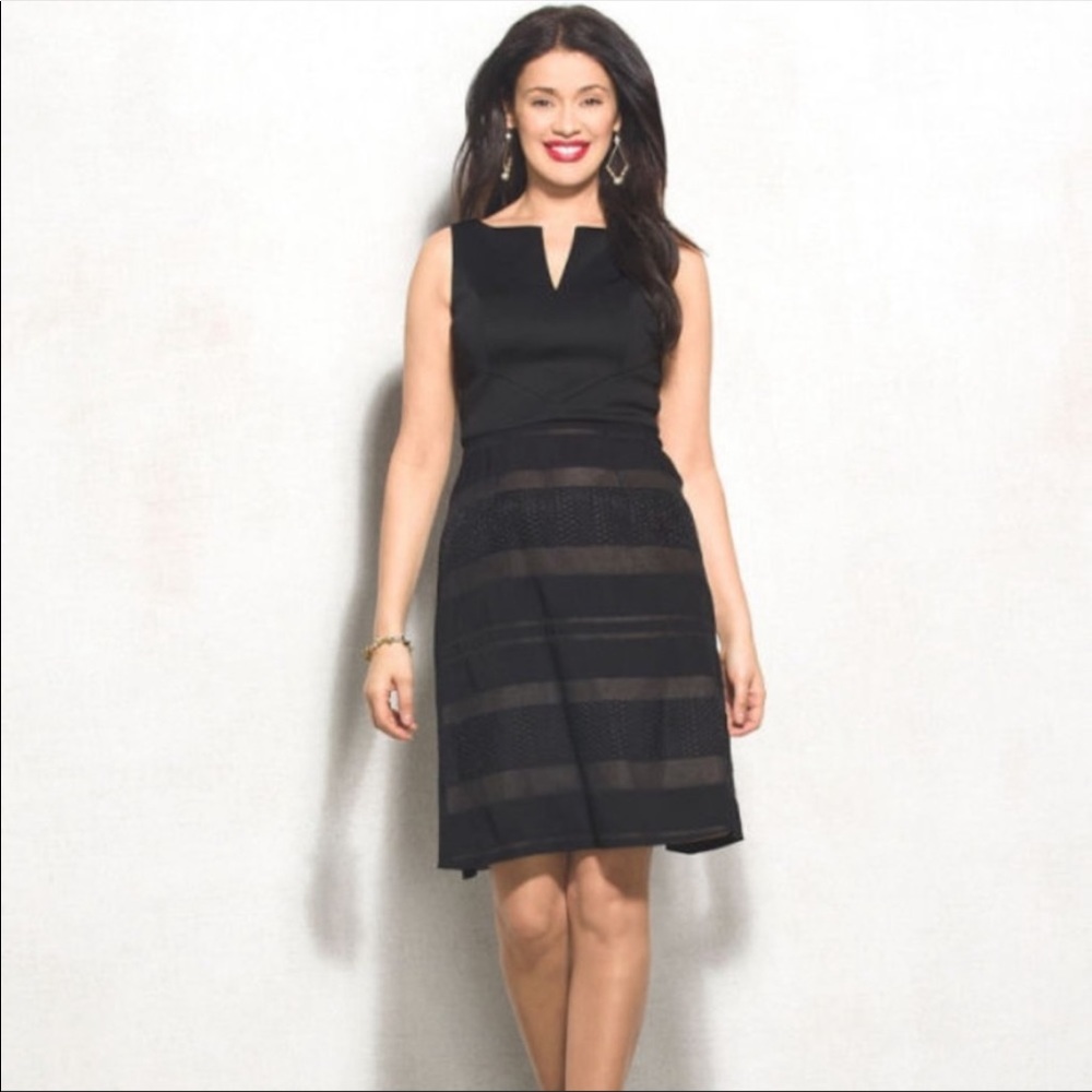 Adrianna Papell Black Dress LBD NWOT Size 4